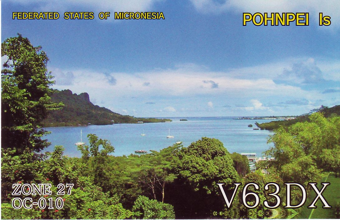 Остров Понпеи Каролинские острова Федеральные Штаты Микронезии V63DX QSL