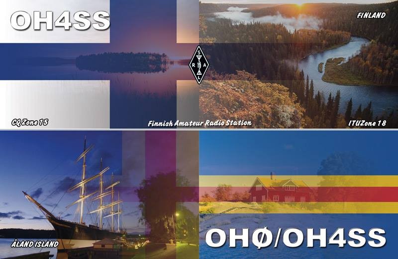 OH0/OH4SS Aland Islands QSL Card