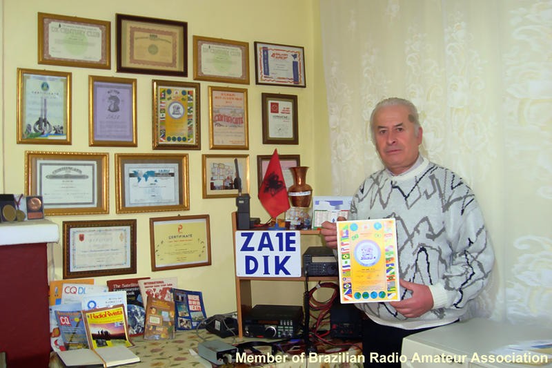 ZA1E Sadik Agalliu, Tirana, Albania. Radio Room Shack.