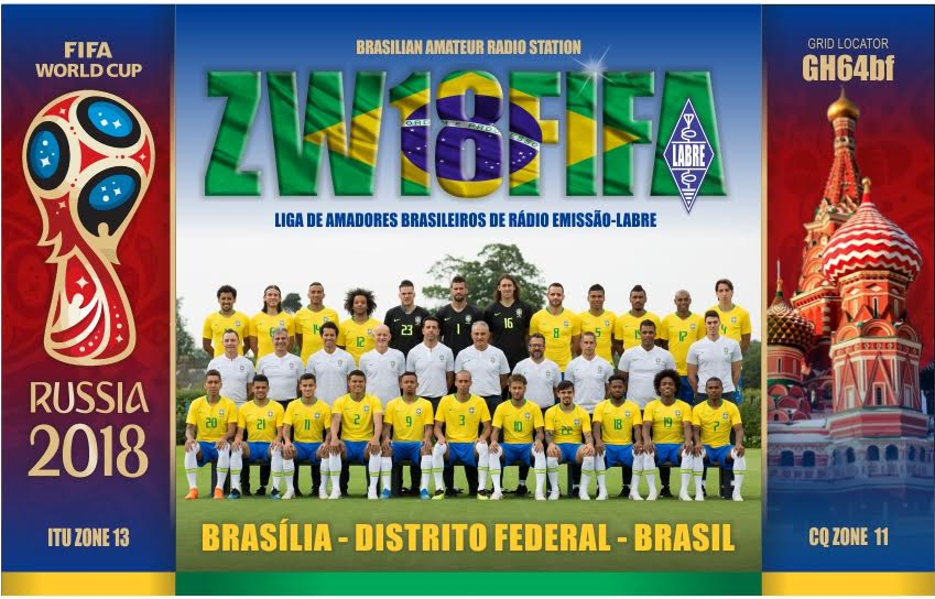 ZW18FIFA Liga de Amadores Brasileiros de Radio Emissao, Brasilia, Brazil. FIFA World Cup 2018