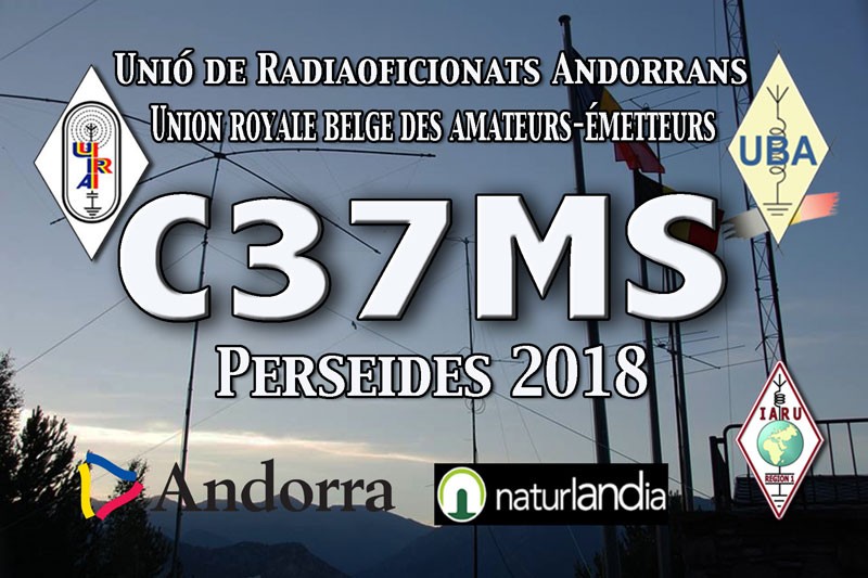 C37MS Unio de Radioaficionats Andorrans, Andorra la Vella, Andorra. QSL Card.