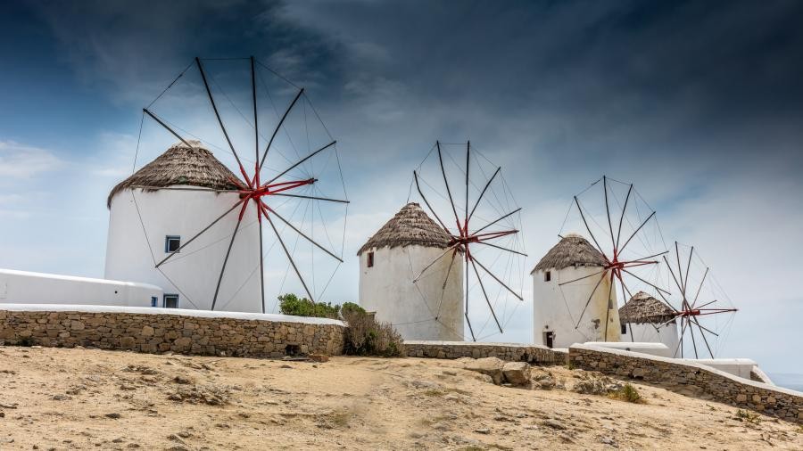 SV8/SV2BXA Windmills, Mykonos Island, Greece.