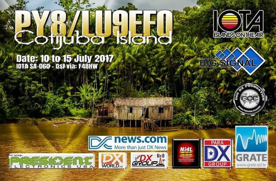 PY8/LU9EFO Cotijuba Island QSL