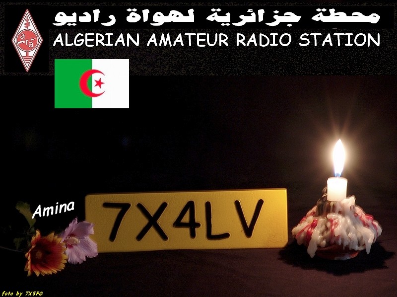 7X7LV Aoued Amina, Relizane, Algeria QSL Card