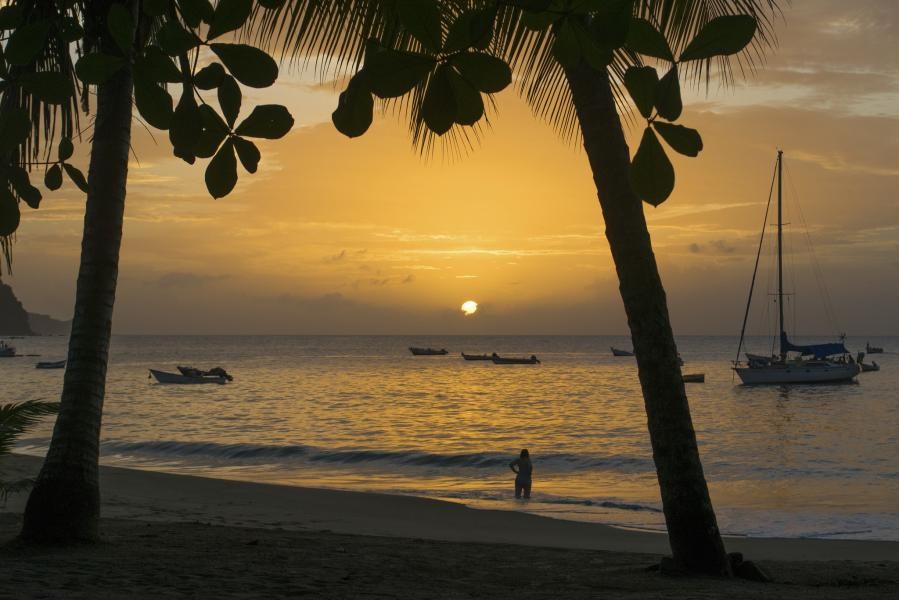 9Y4/AI9O Sunset, Castara Bay, Tobago Island, Trinidad and Tobago.