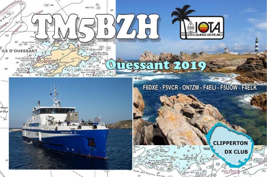 TM5BZH Ushant Island Ouessant Island QSL Card