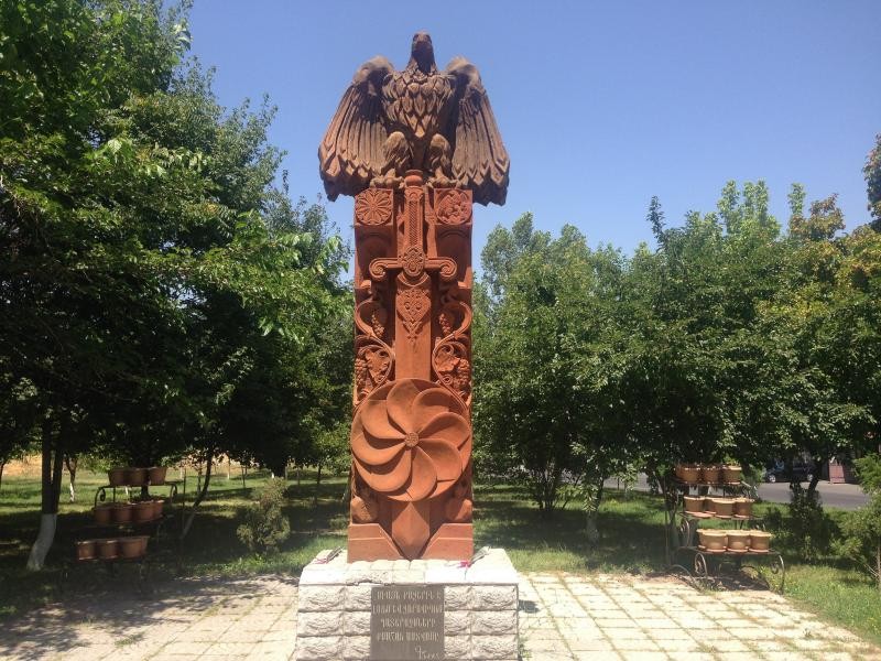 EK2800RR Stone Monument of the Armenian Warrior, Avan district, Yerevan, Armenia.