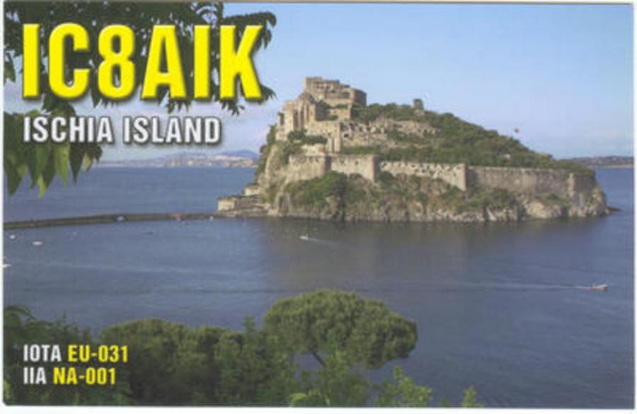 IC8AIK Ischia Island QSL Card