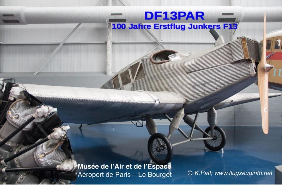 DF13PAR Dessau Rosslau, Germany. Junkers F13