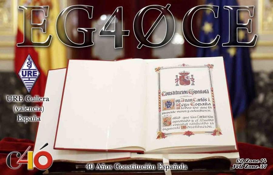 EG40CE URE Cullera Valencia, Valencia, Spain. Spanish Constitution