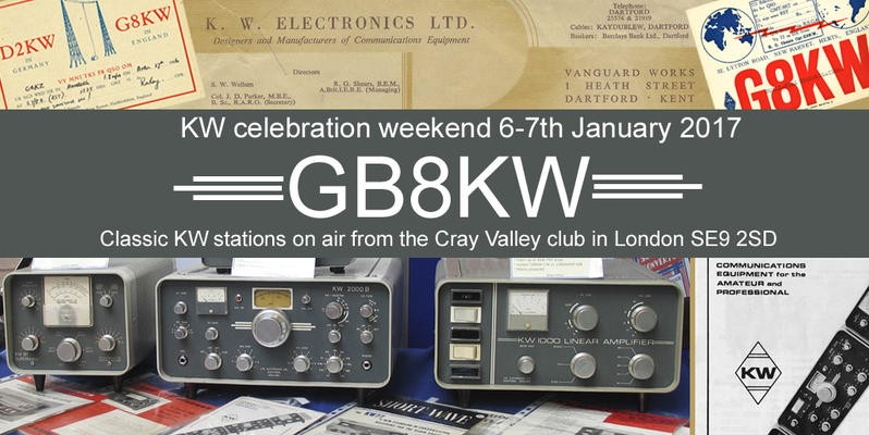 GB8KW Cray Valley Radio Society, Eltham, England. KW Electronics