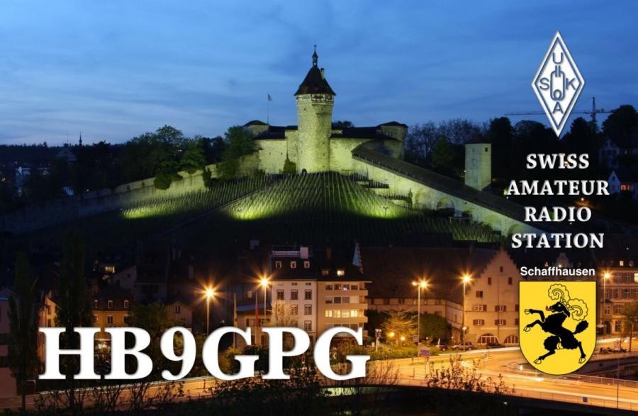 HB90GPG Heinz Wortmann, Schaffhausen, Switzerland. QSL Card.