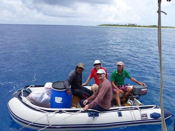 TX0A TX0M Bernard, Cezar, Adrian, and Jean-Yves with the first transport of materials to Morane.