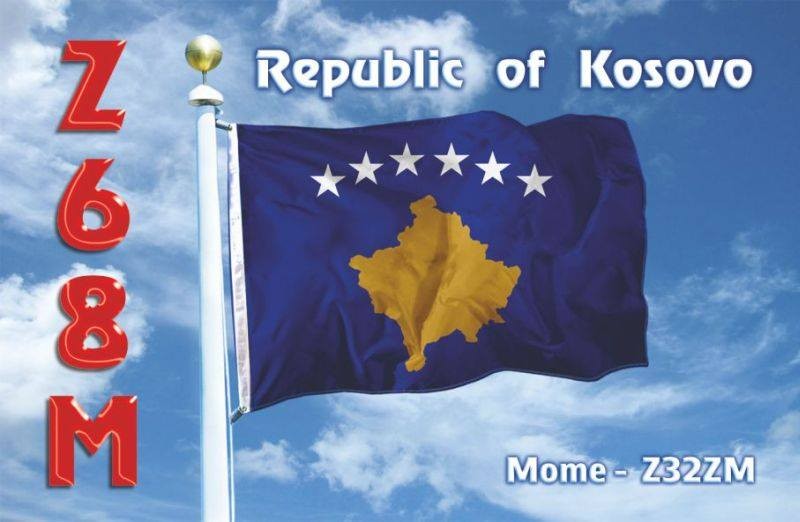 Z68M Kosovo QSL Card 2019