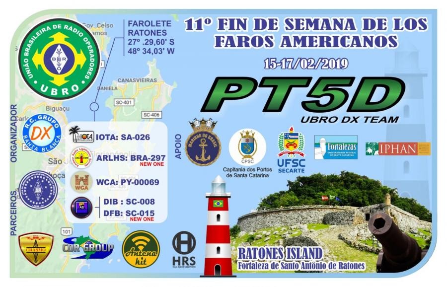 PT5D Ilha do Raton Grande, Brazil QSL Card