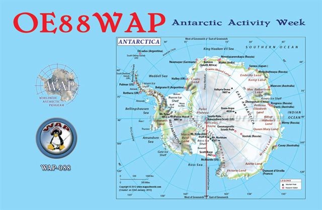 OE88WAP Karl Kirchenberger, Pottendorf, Austria. Antarctic Activity Week.