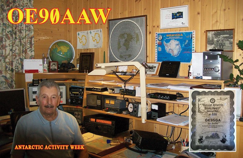 OE90AAW Gus Smitka, Pottendorf, Austria. Antarctic Activity Week OE90AAW Gus Smitka, Pottendorf, Austria. Antarctic Activity Week