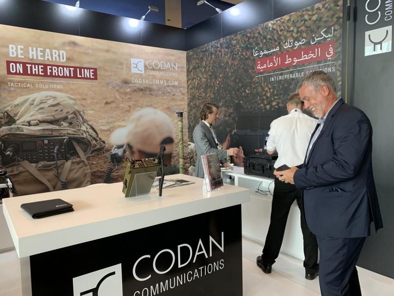 Codan Communications on IDEX 2019 International Defence Exhibition Abu Dhabi, United Arab Emirates.