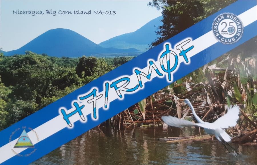 H7/RM0F Corn Islands QSL Card