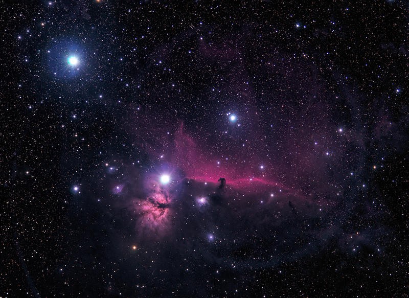 AX3JGP Horse Head & Flame Nebulas in Orion, Aspendale Gardens, Australia.