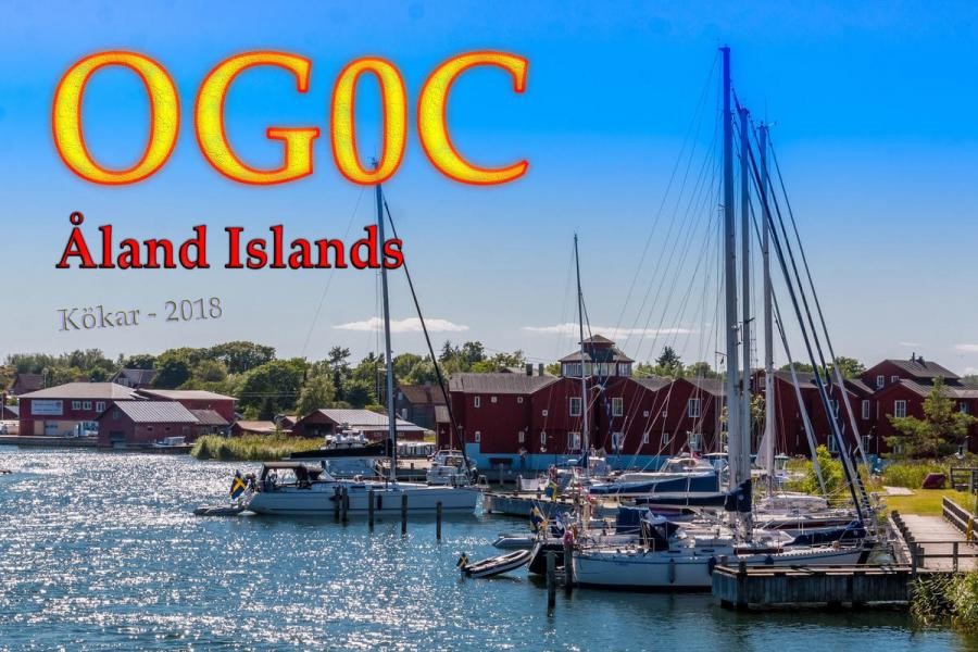 OG0C Kokar Island, Aland Islands QSL Card