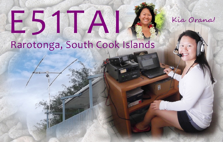 E51TAI Rarotonga Island QSL