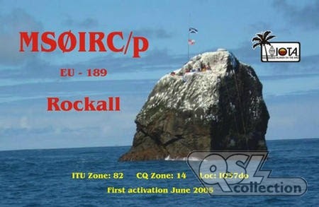 MS0IRC/P Rockall Island QSL Card