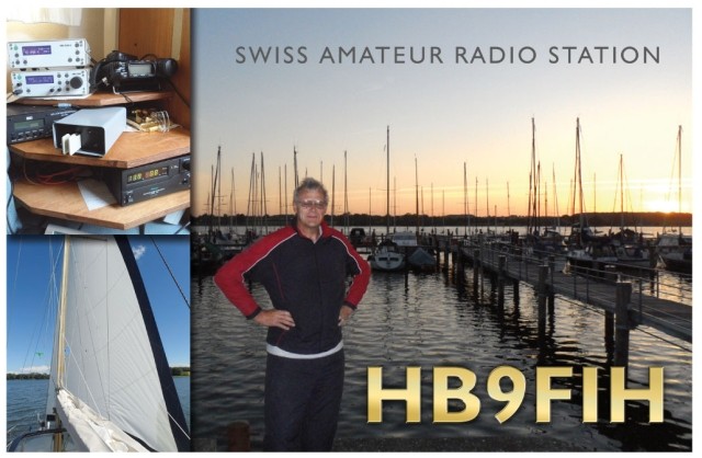 HB90FIH Erich Rieder, Wadenswil, Switzerland. QSL Card.