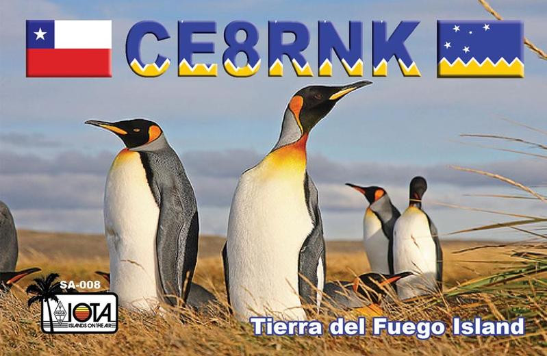 CE8RNK Mario Carcamo, Porvenir, Tierra del Fuego, Chile QSL Card
