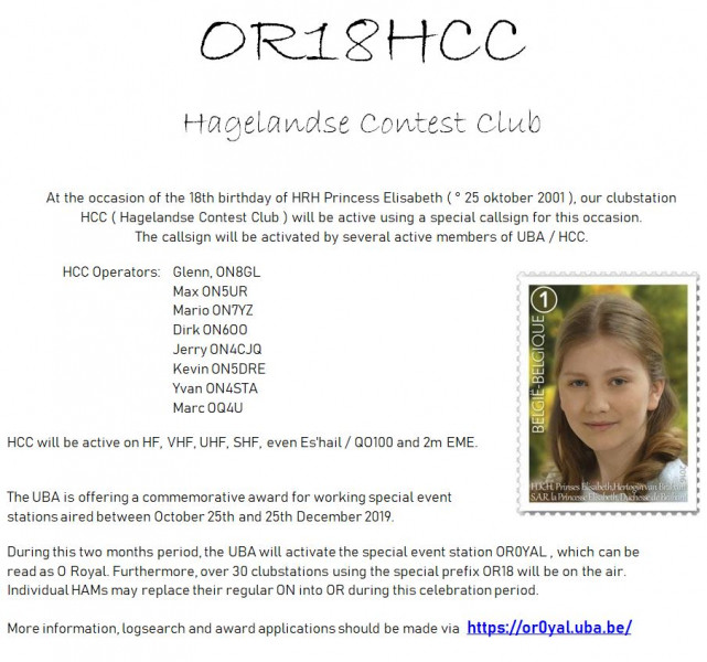 OR18HCC Hagelandse Contest Club, Tielt WInge, Belgium