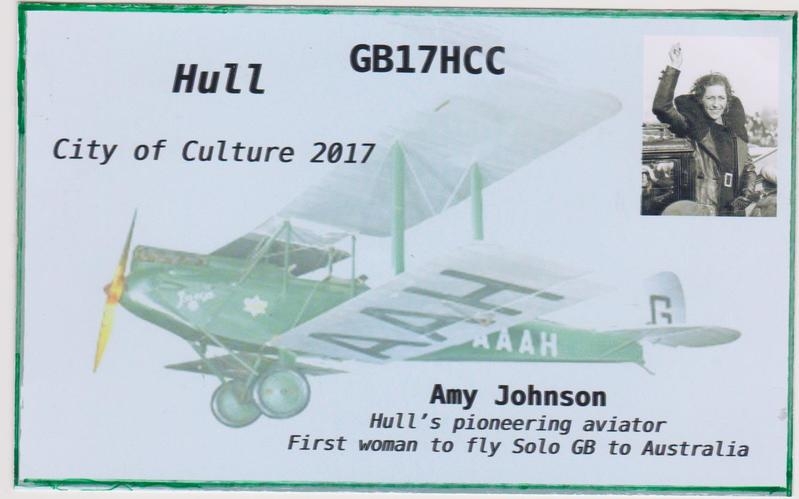 GB17HCC QSL The Hull and District Amateur Radio Society