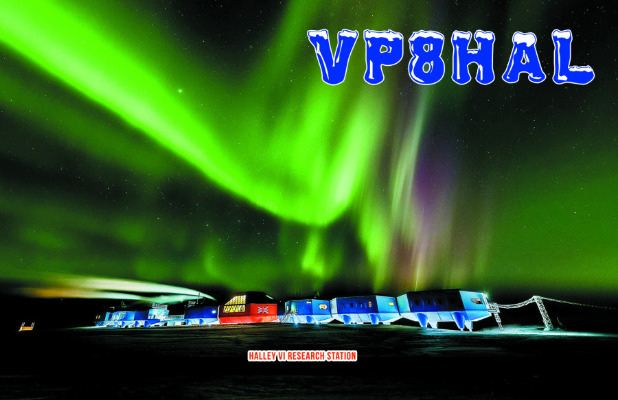 VP8HAL Halley VI Research Station Antarctica QSL Front