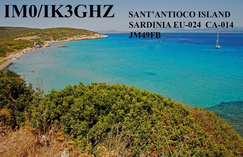 IM0/IK3GHZ Sant'Antioco Island QSL