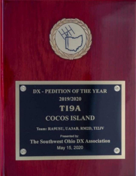 TI9A DX Pedition of the Year Cocos Island