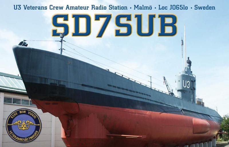 SD7SUB U3 Veterans Amateur Radio Station Malmo Sweden QSL