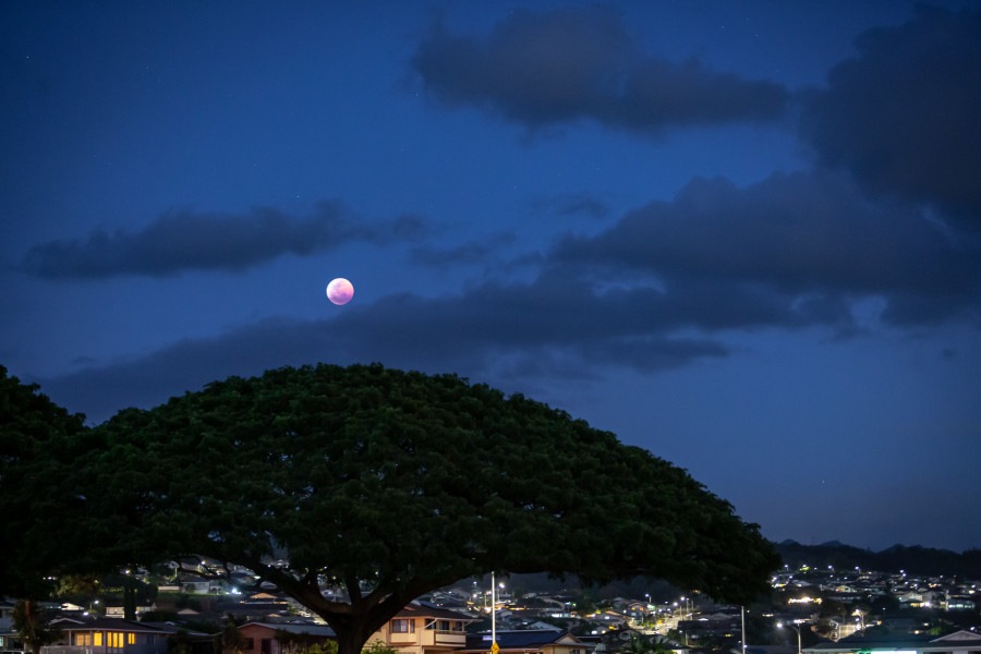 NH6IY Super Blood Moon, Pearl city, Oahu Island, Hawaiian Islands