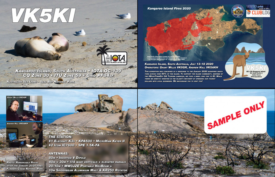 VK5KI Kangaroo Island QSL Card