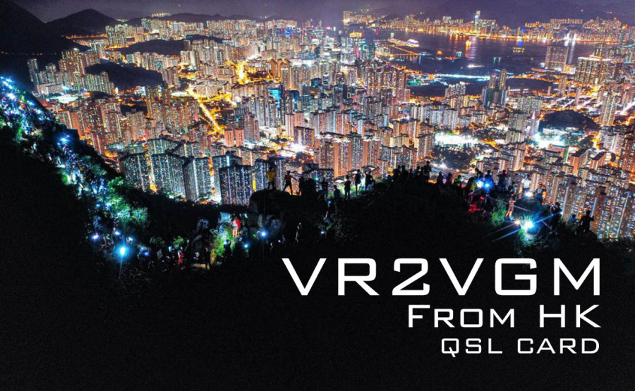 VR2VGM Tony Chan, Chai Wan, Hong Kong. QSL Card