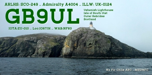 GB9UL Ushenish Lighthouse, Isle of South Uist, Outer Hebrides, Scotland