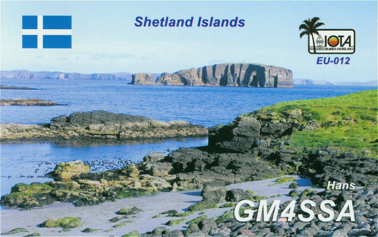 GM4SSA Hans Hassel, Eshaness, Shetland Islands, Scotland QSL Card