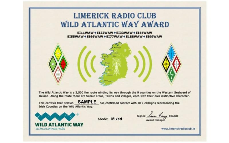Wild Atlantic Way Amateur Radio Award