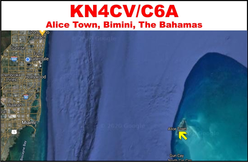 KN4CV/C6A Alice Town, Bimini Islands, Bahamas