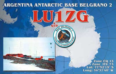 LU1ZG Base De Ejercito, General Belgrano II, Ross Island, Antarctica