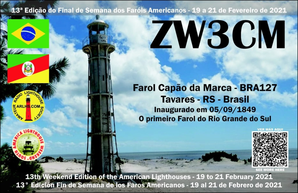ZW3CM Farol Capao da Marca, Tavares, Brazil
