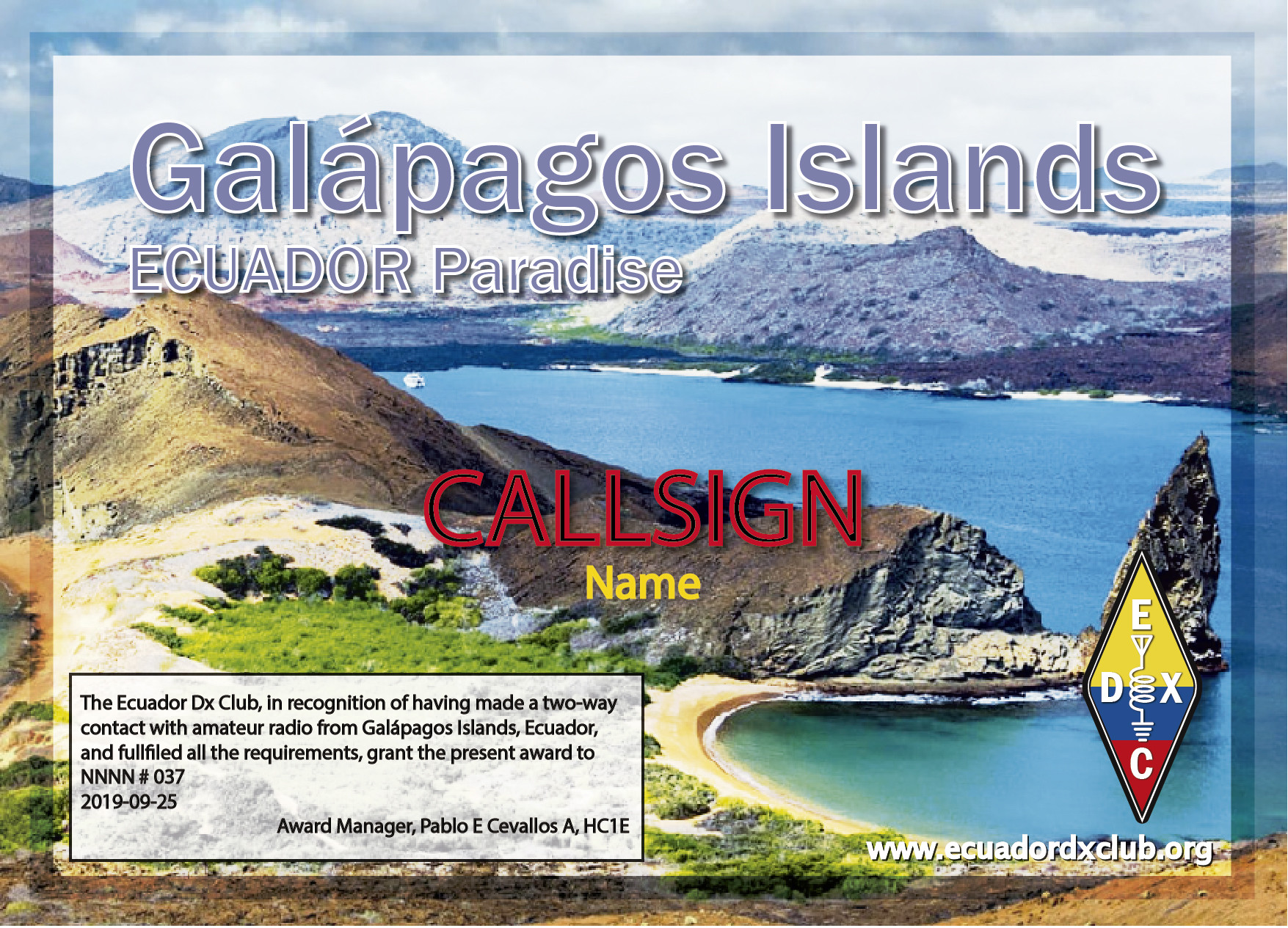 Galapagos Islands DX Award
