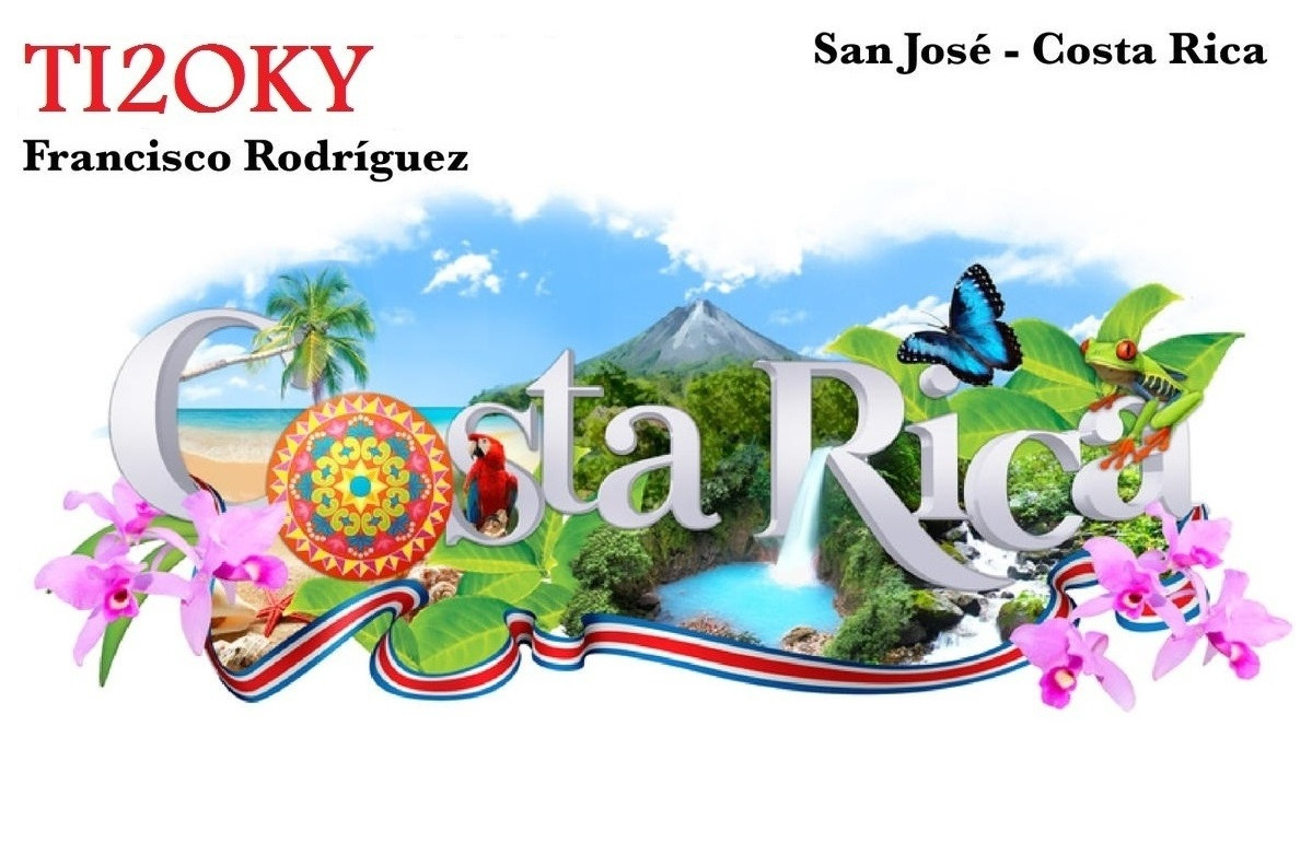 TI2OKY San Jose, Costa Rica QSL Card