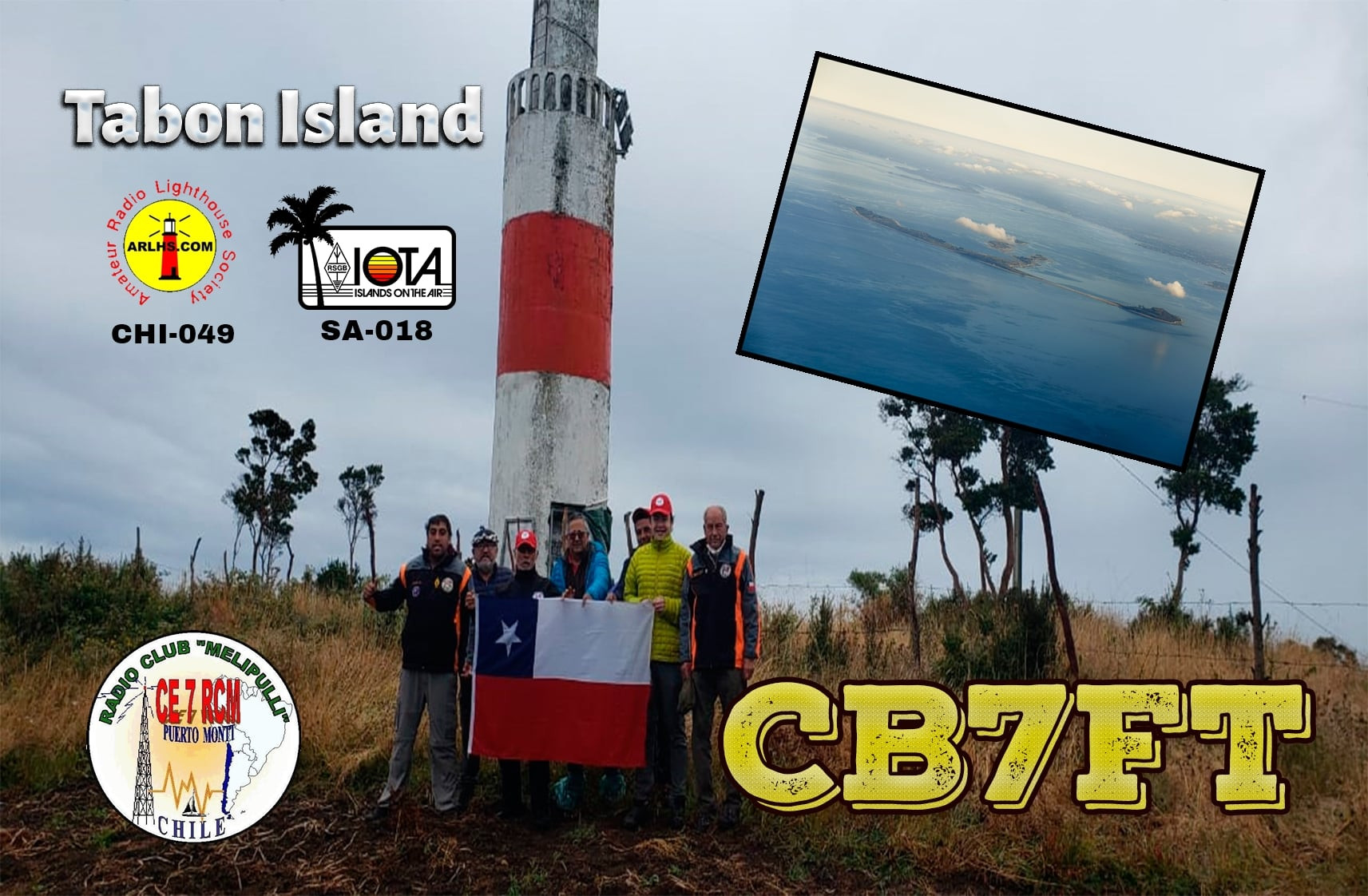 CB7FT Tabon Island, Chile QSL Card