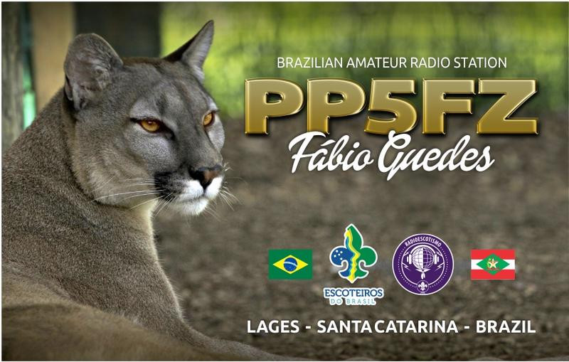 PP5FZ Guaraja, Lages, Santa Catarina, Brazil. QSL Card
