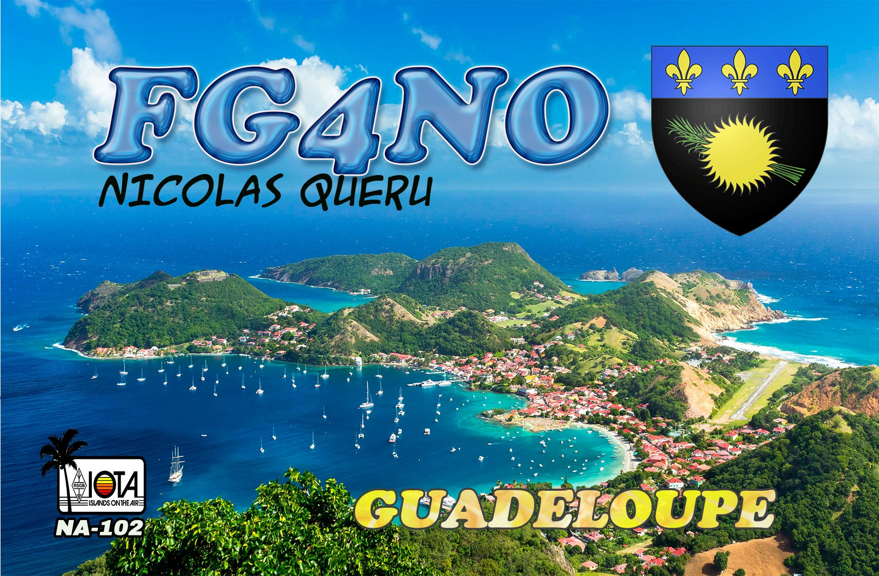 FG4NO Guadeloupe QSL Card