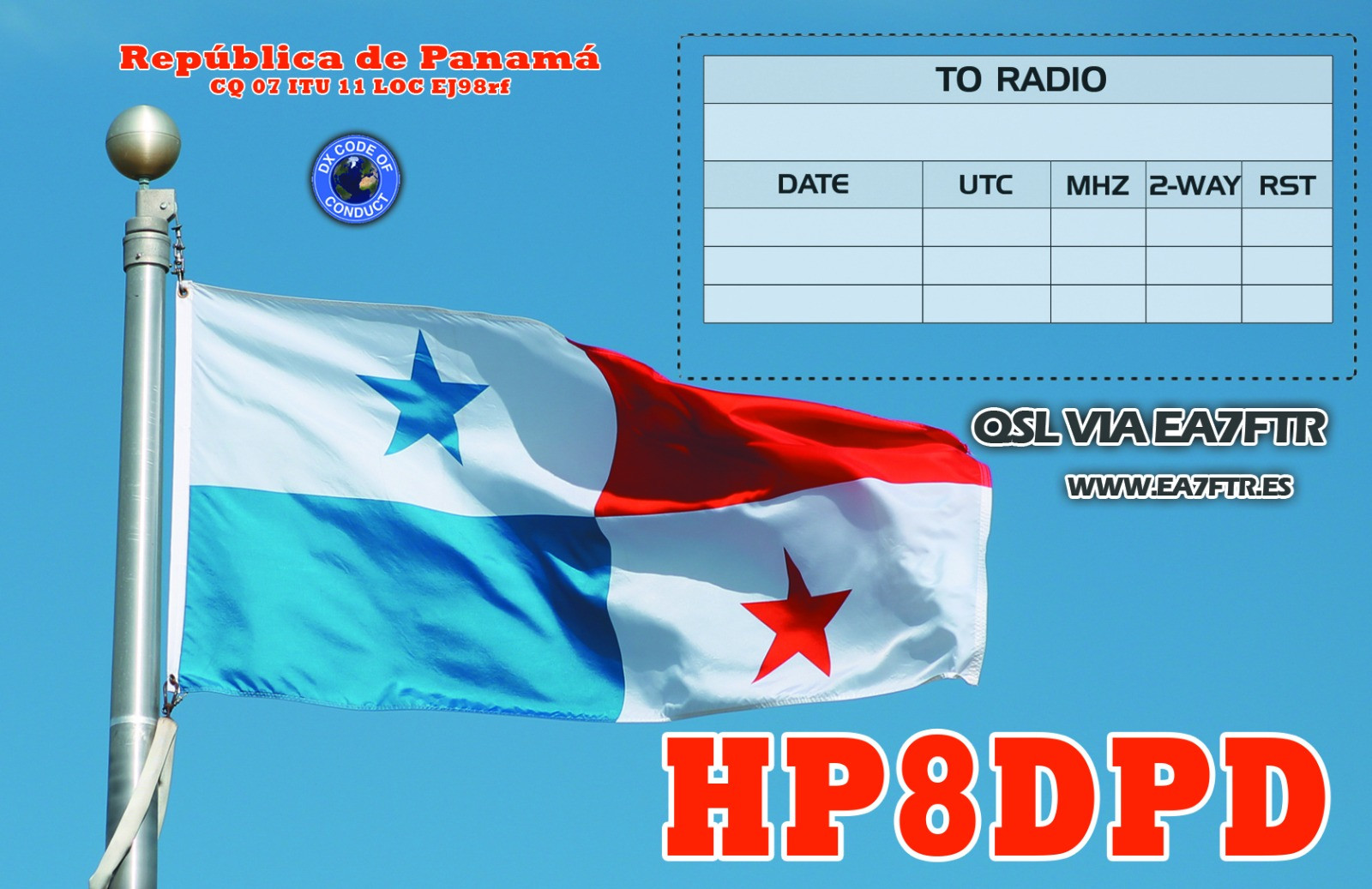 HP8DPD Aguadulce, Cocle, Panama